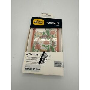 OtterBox Symmetry iPhone 16 Plus Case Pink Floral New MagSafe Slim